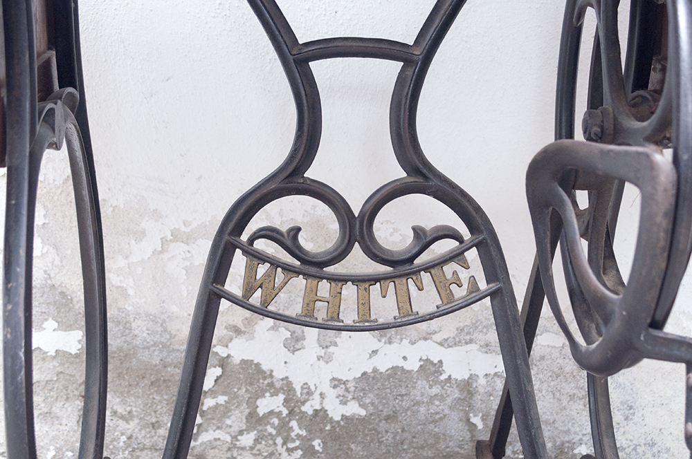 White Sewing Machine Table