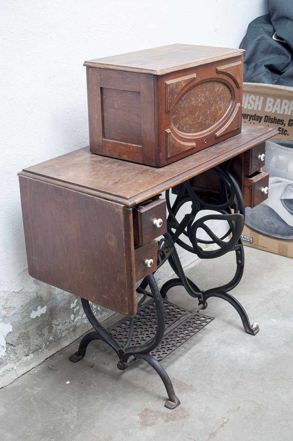 White Sewing Machine Table