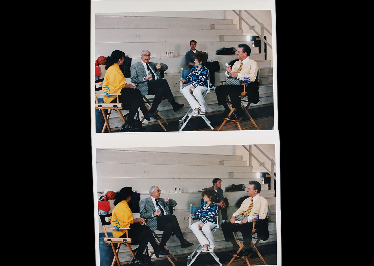 "Safety Patrol" Movie Set C-Type Photograph Reprints of Ed McMahon with Cast and Crew