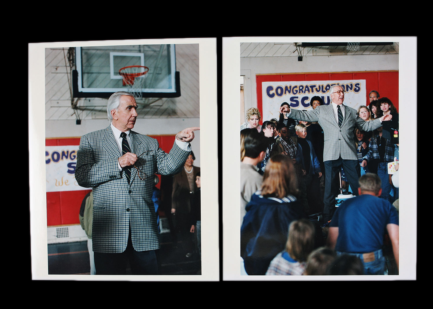"Safety Patrol" Movie Set C-Type Photograph Reprints of Ed McMahon with Cast and Crew