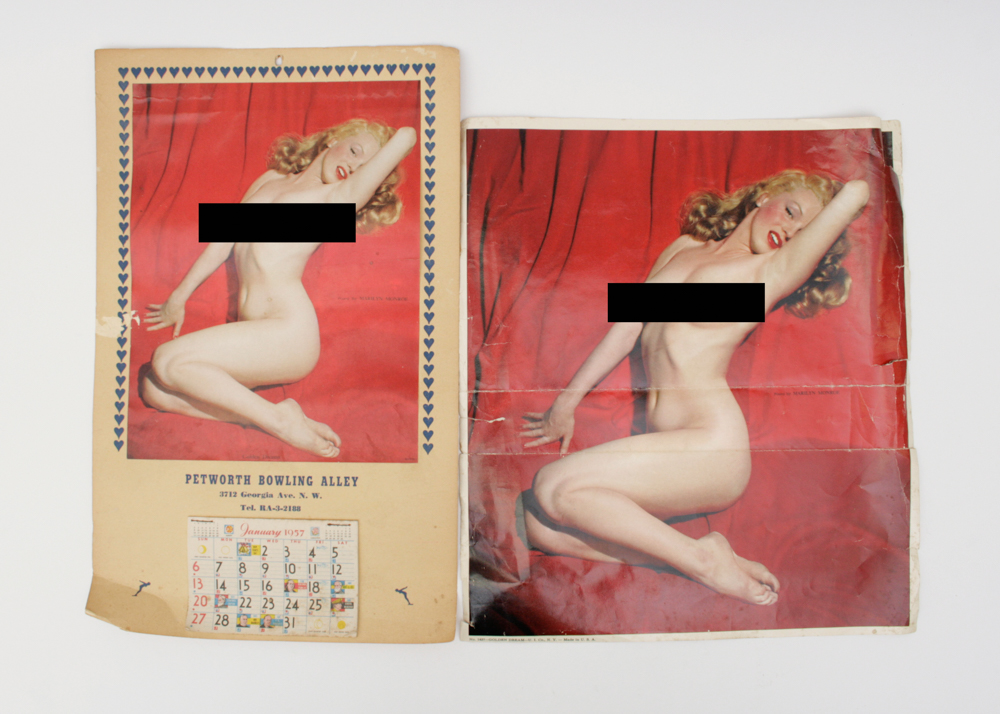 Nude Marilyn Monroe Poster and 1957 Calendar