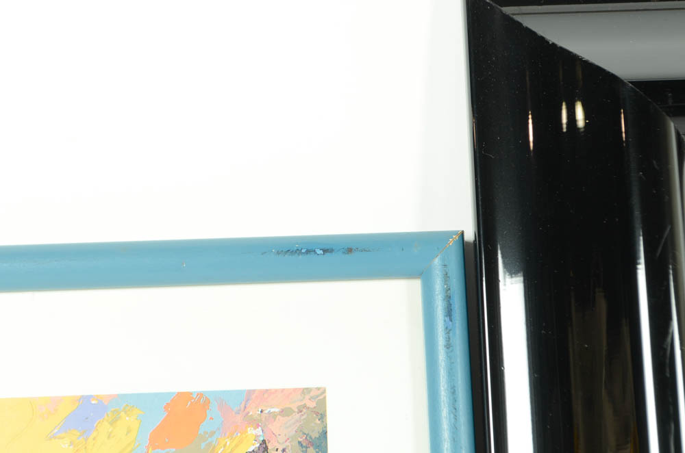 Pair of Framed Sugar Ray Boxing Memorabilia Including Signed Photo