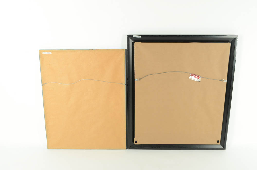 Pair of Framed Sugar Ray Boxing Memorabilia Including Signed Photo