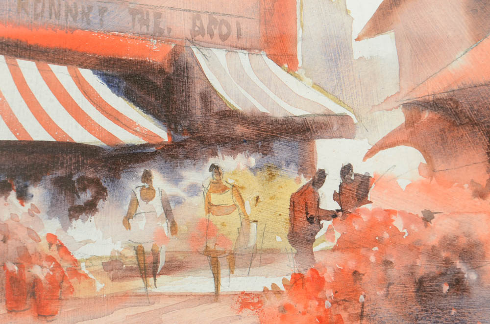 Original Signed Watercolor by Marler