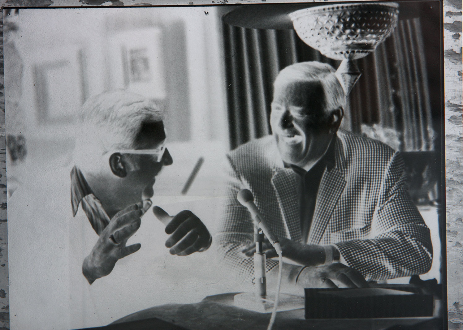 Silver Gelatin Print and Negative of Ed McMahon with John Wayne