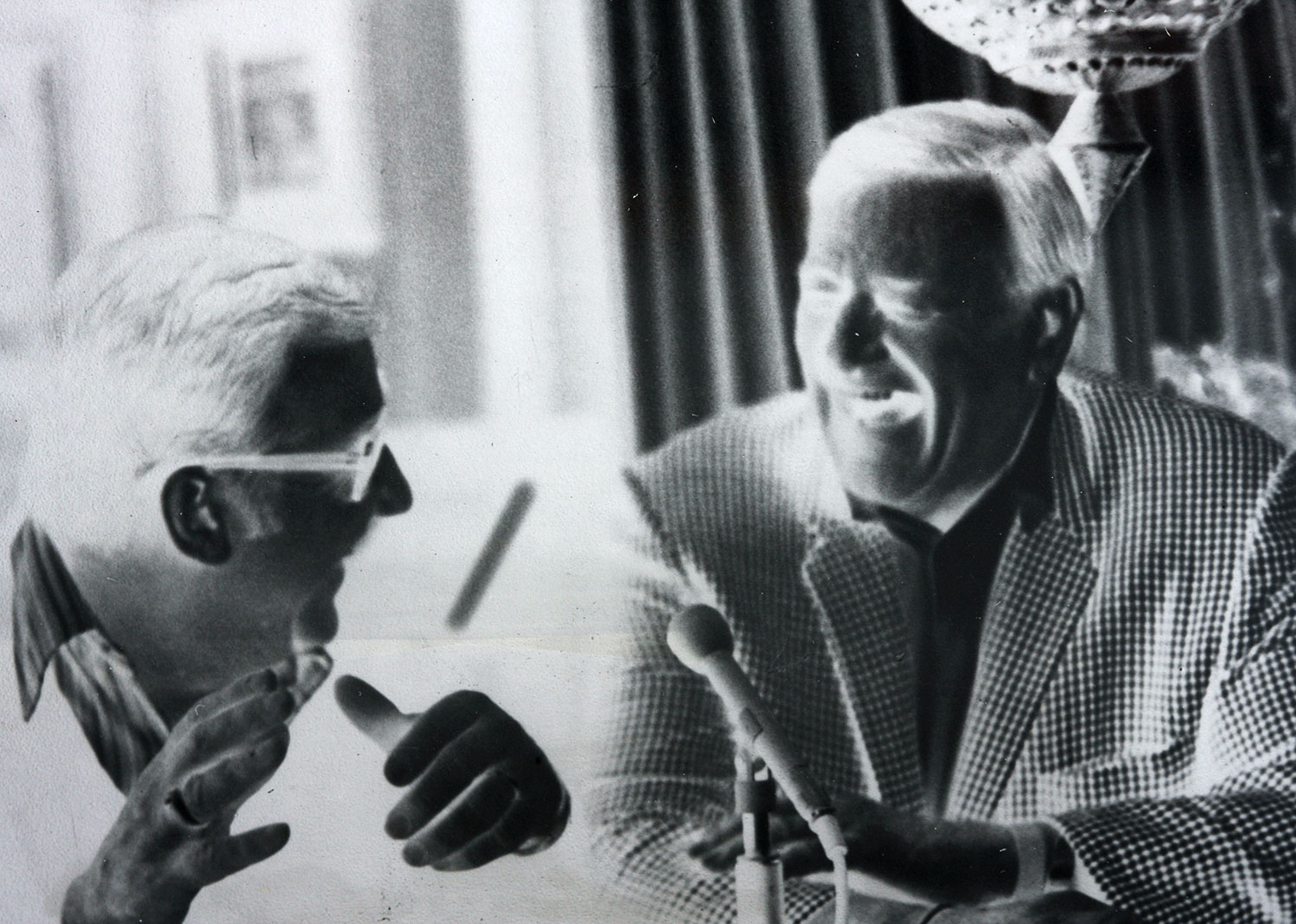 Silver Gelatin Print and Negative of Ed McMahon with John Wayne