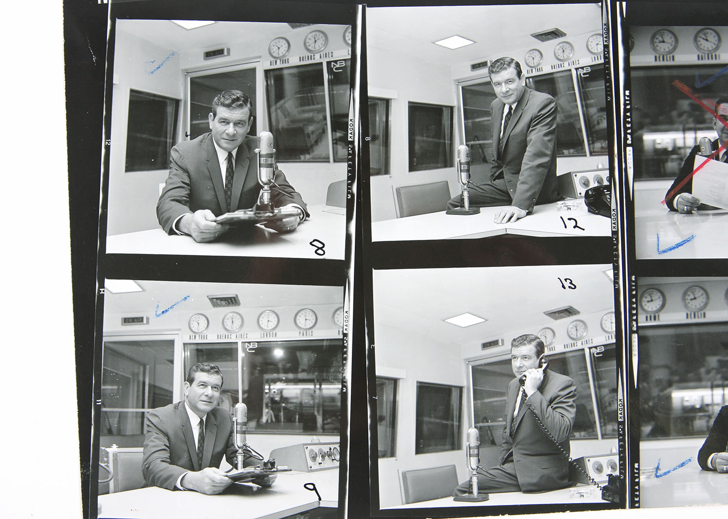 Grouping of NBC Contact Sheets and Negatives Featuring Ed McMahon and Jay Leno