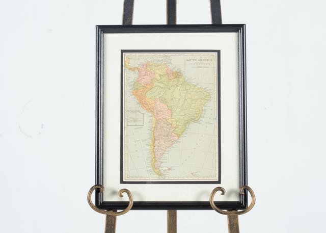 Original 1900 Map of South America