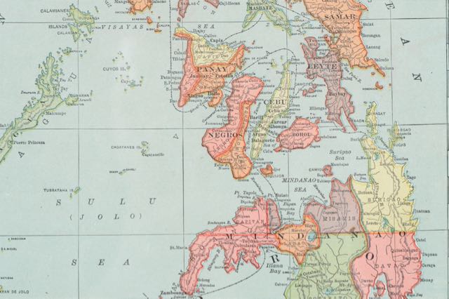 Original 1900 Map of South America