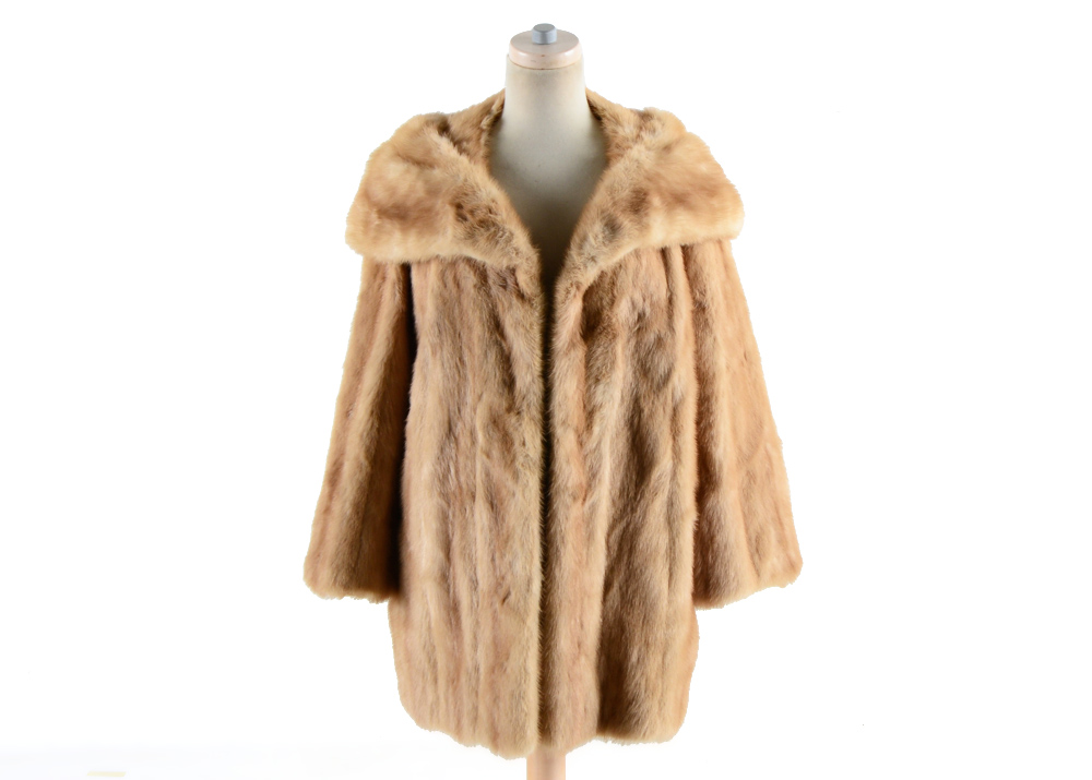 Vintage Emba, "Autumn Haze" Natural Brown Mink Fur Jacket