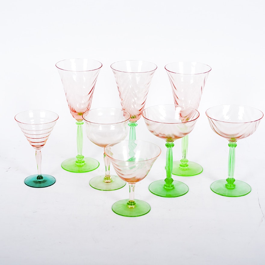 Watermelon Glass Stemware