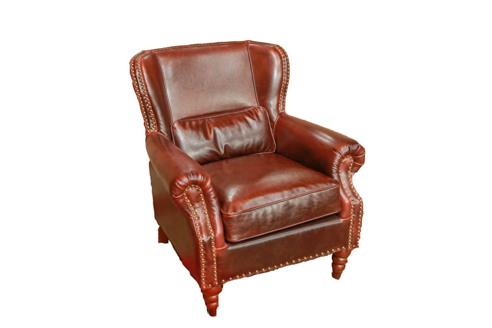Brown Leather Club Chair