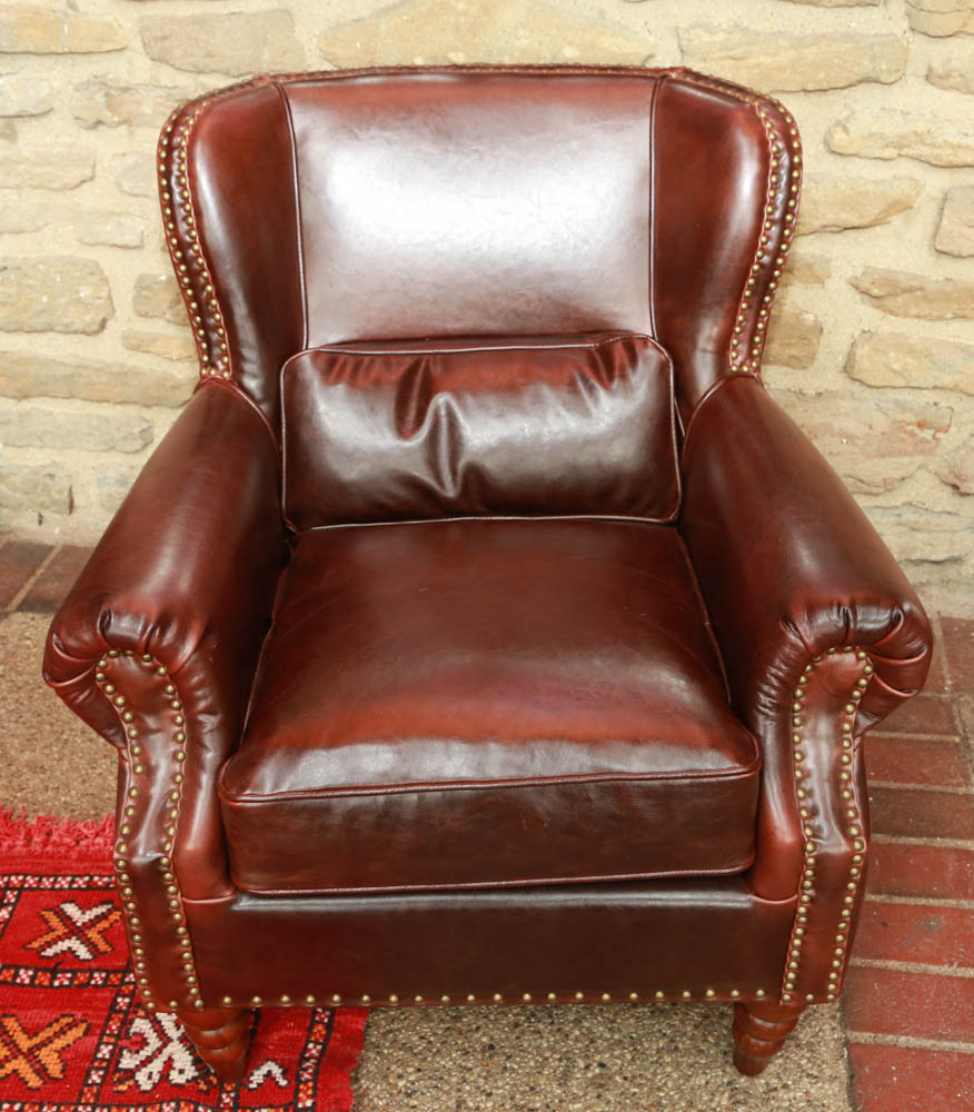 Brown Leather Club Chair