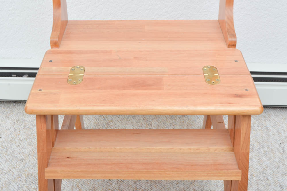 Convertible Wood Step Ladder