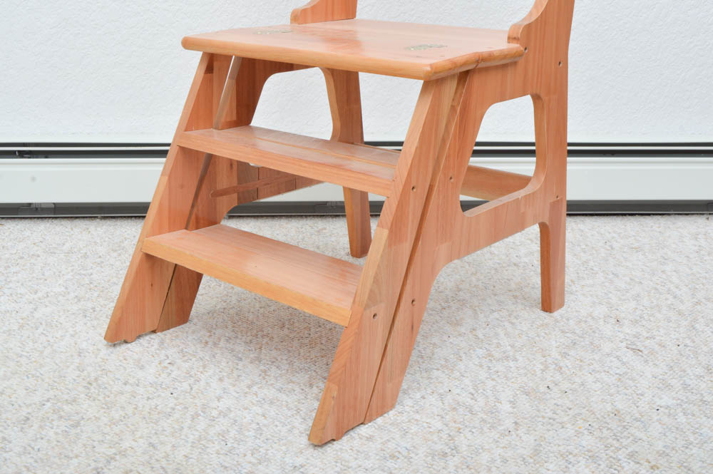Convertible Wood Step Ladder
