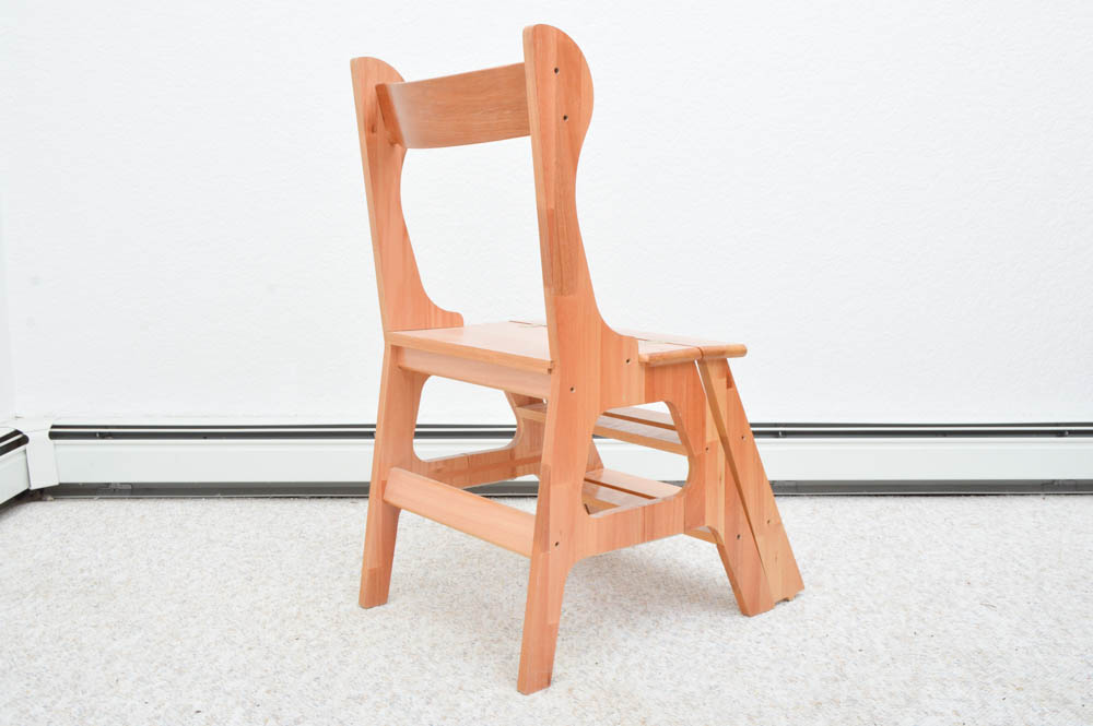 Convertible Wood Step Ladder