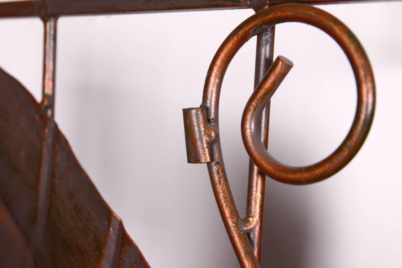 Three Panel Copper Tone Room Divider