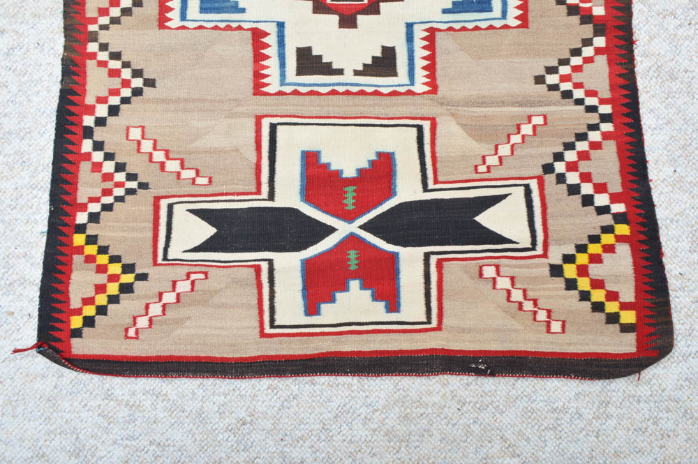 Navajo Style Hand Woven Wool Rug