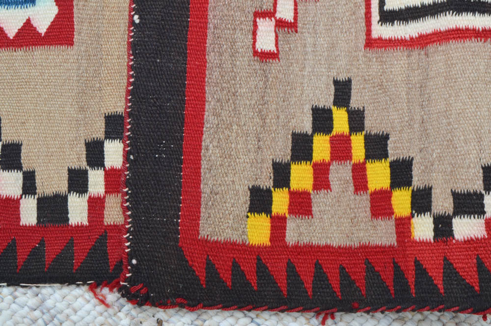 Navajo Style Hand Woven Wool Rug