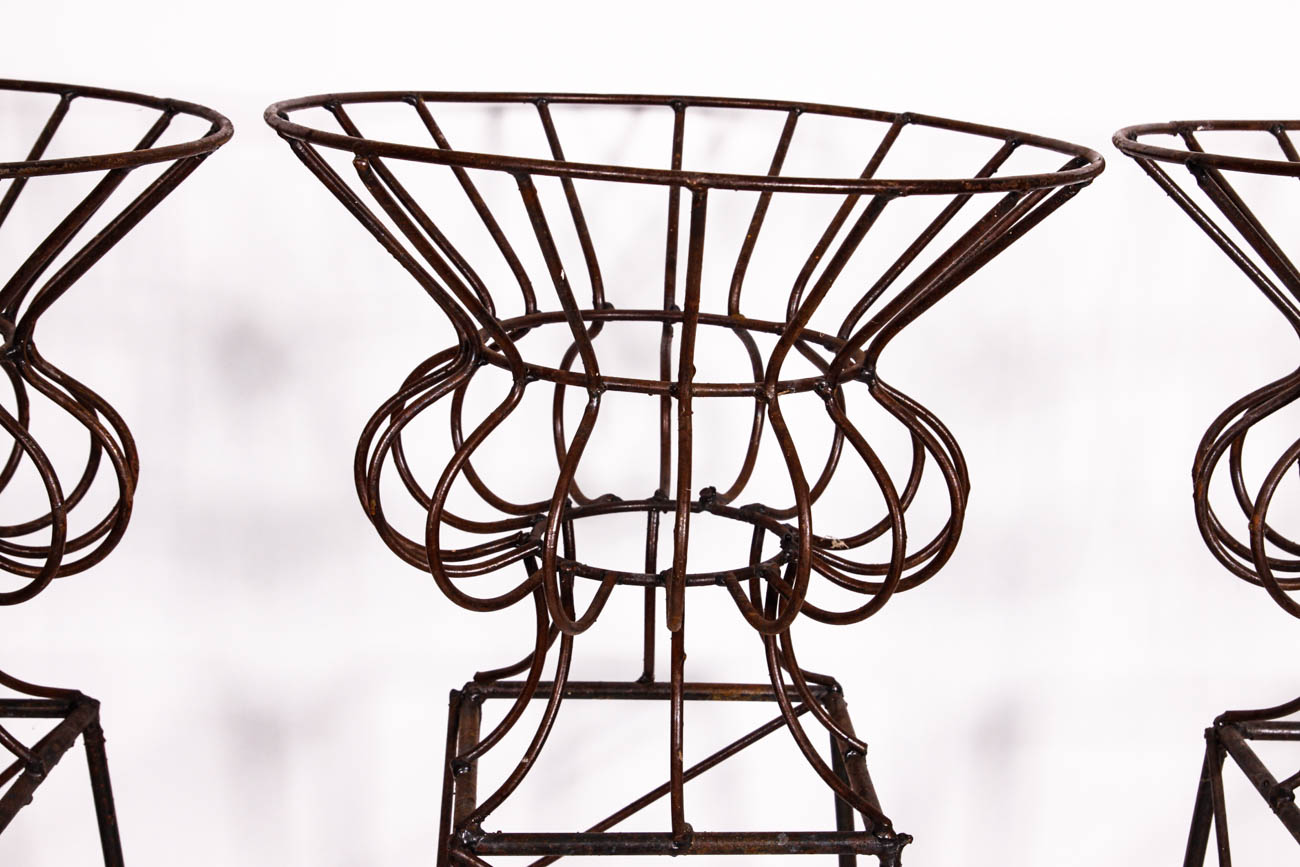 Trio of Metal Plant Stands