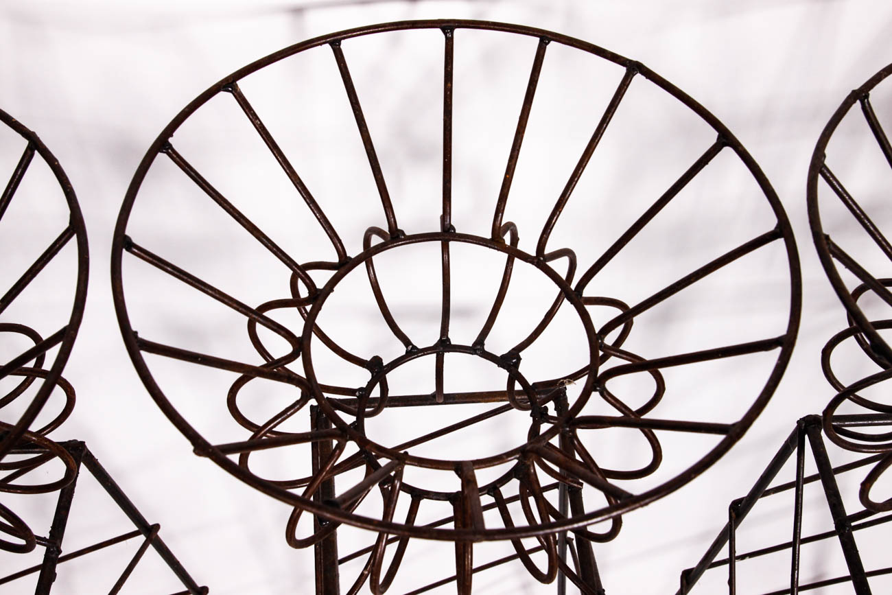 Trio of Metal Plant Stands