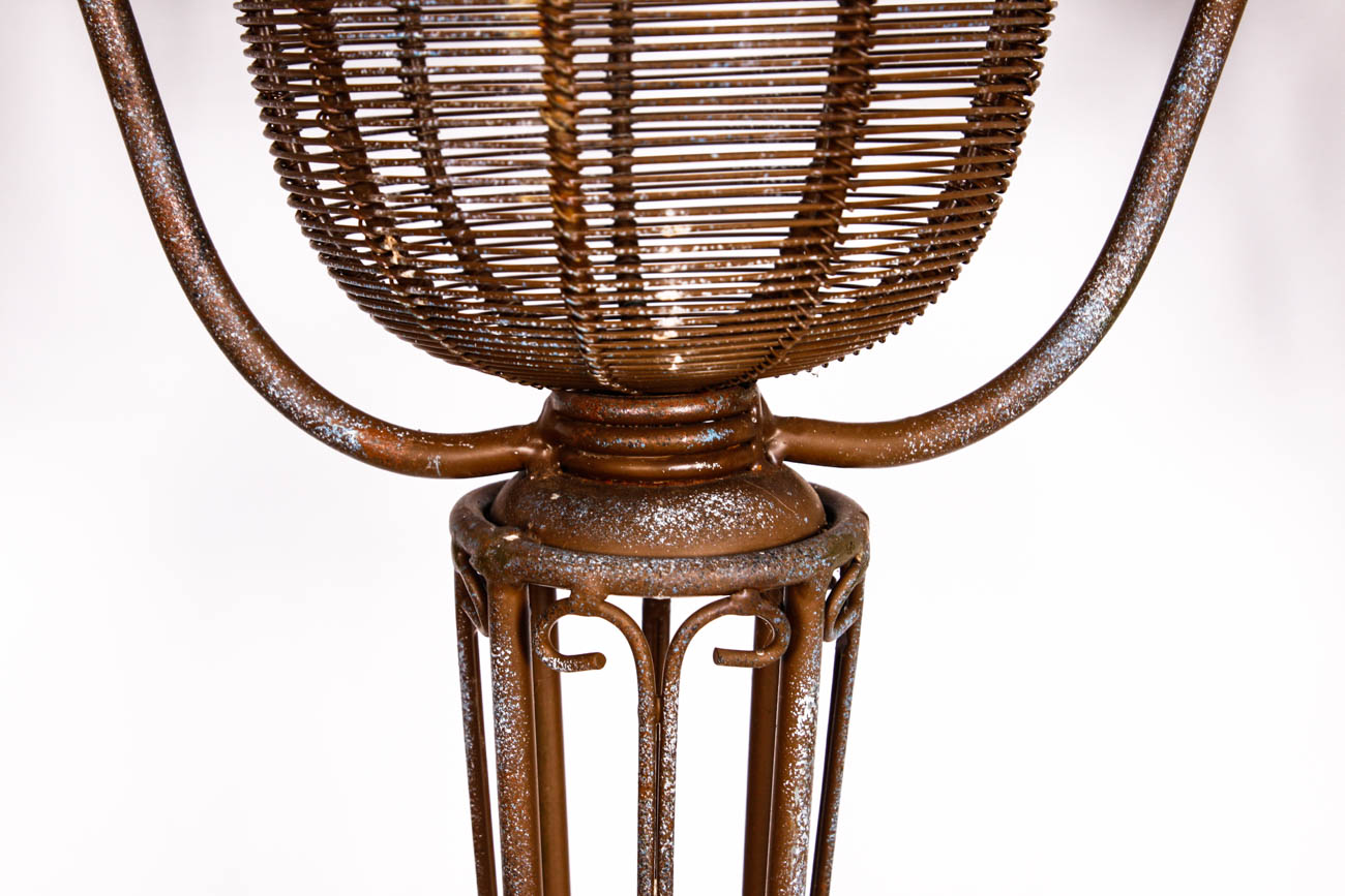 Trio of Metal Wire Plant Stands