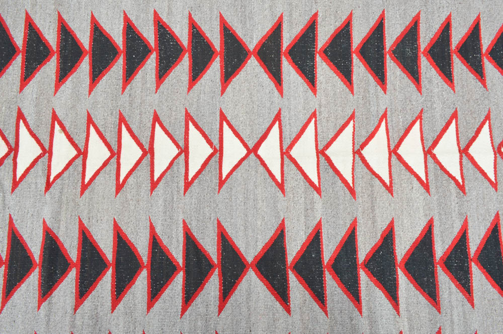 Red, White and Black Navajo Blanket