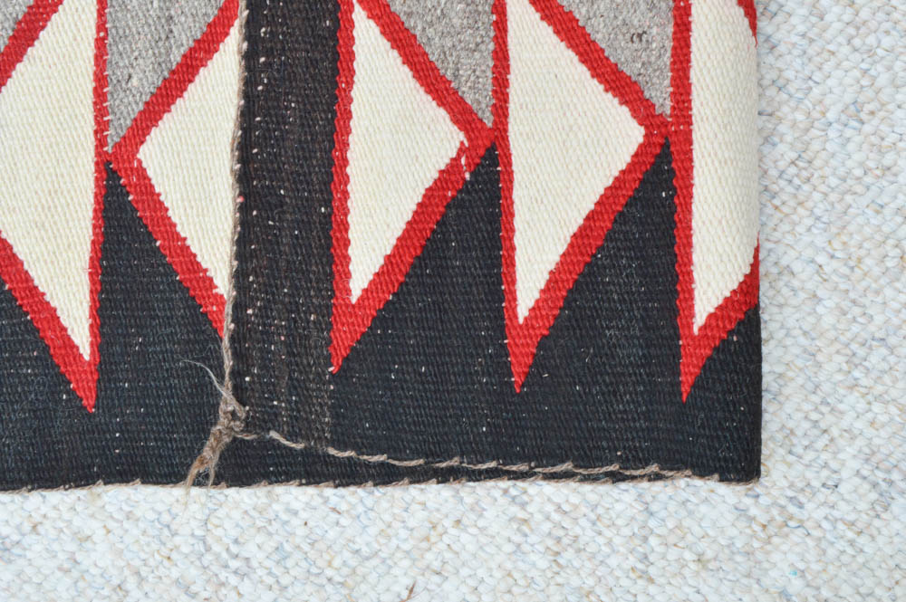 Red, White and Black Navajo Blanket