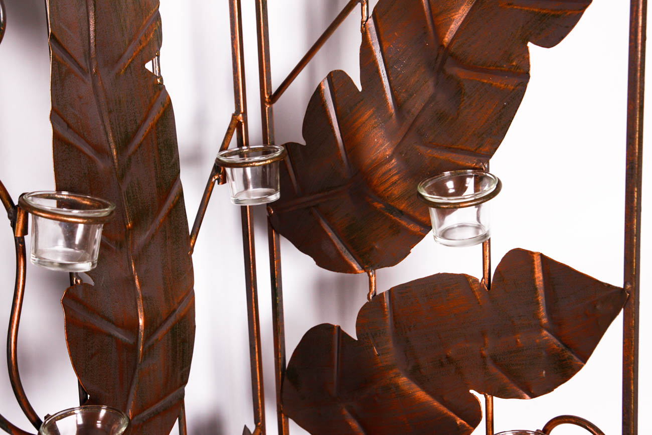 Three Panel Copper Tone Room Divider