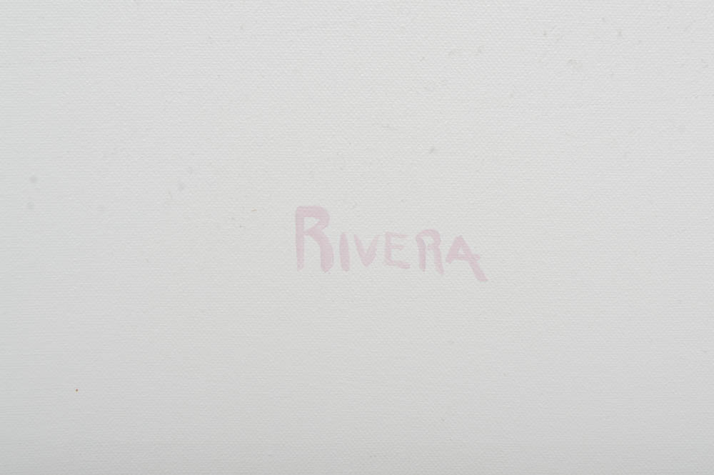 Portrait Painting of Native American Woman with Pottery