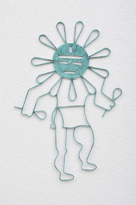 Grouping of Southwestern Themed Turquoise Metal Decor