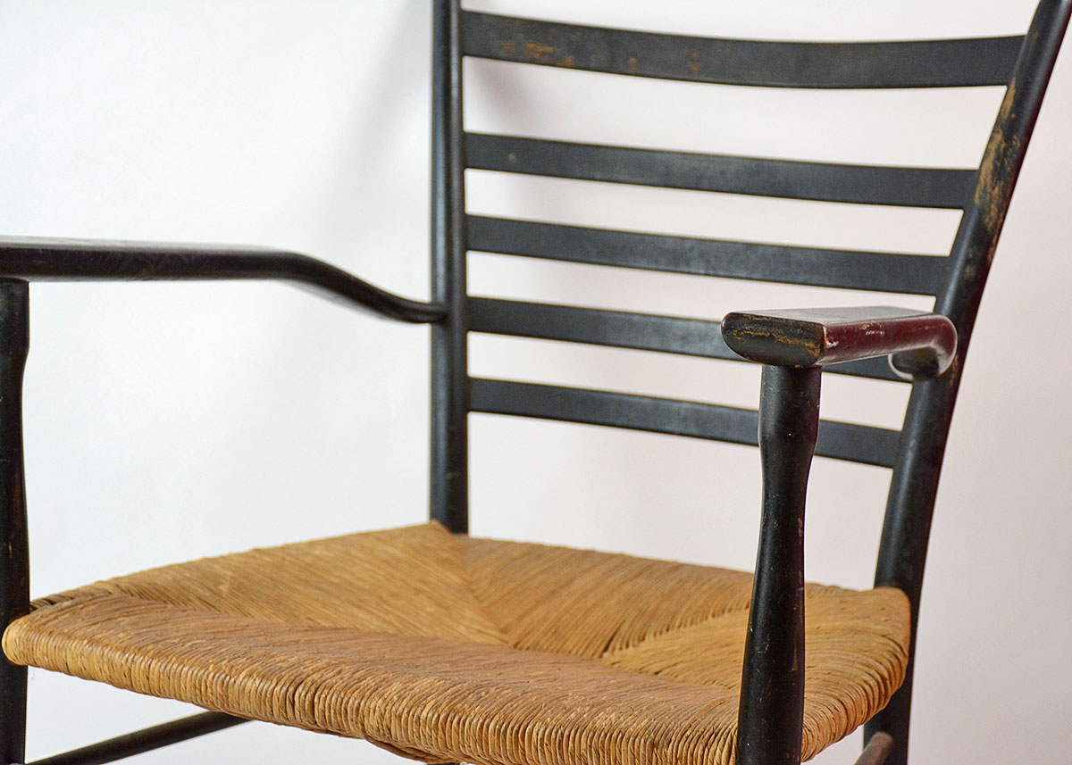 Painted Ladder Back Arm Chair