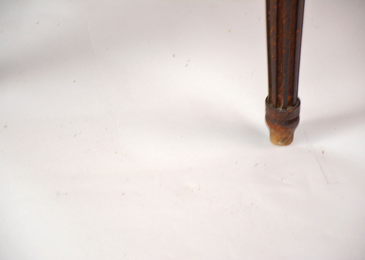 Neoclassical Upholstered Walnut Armchair