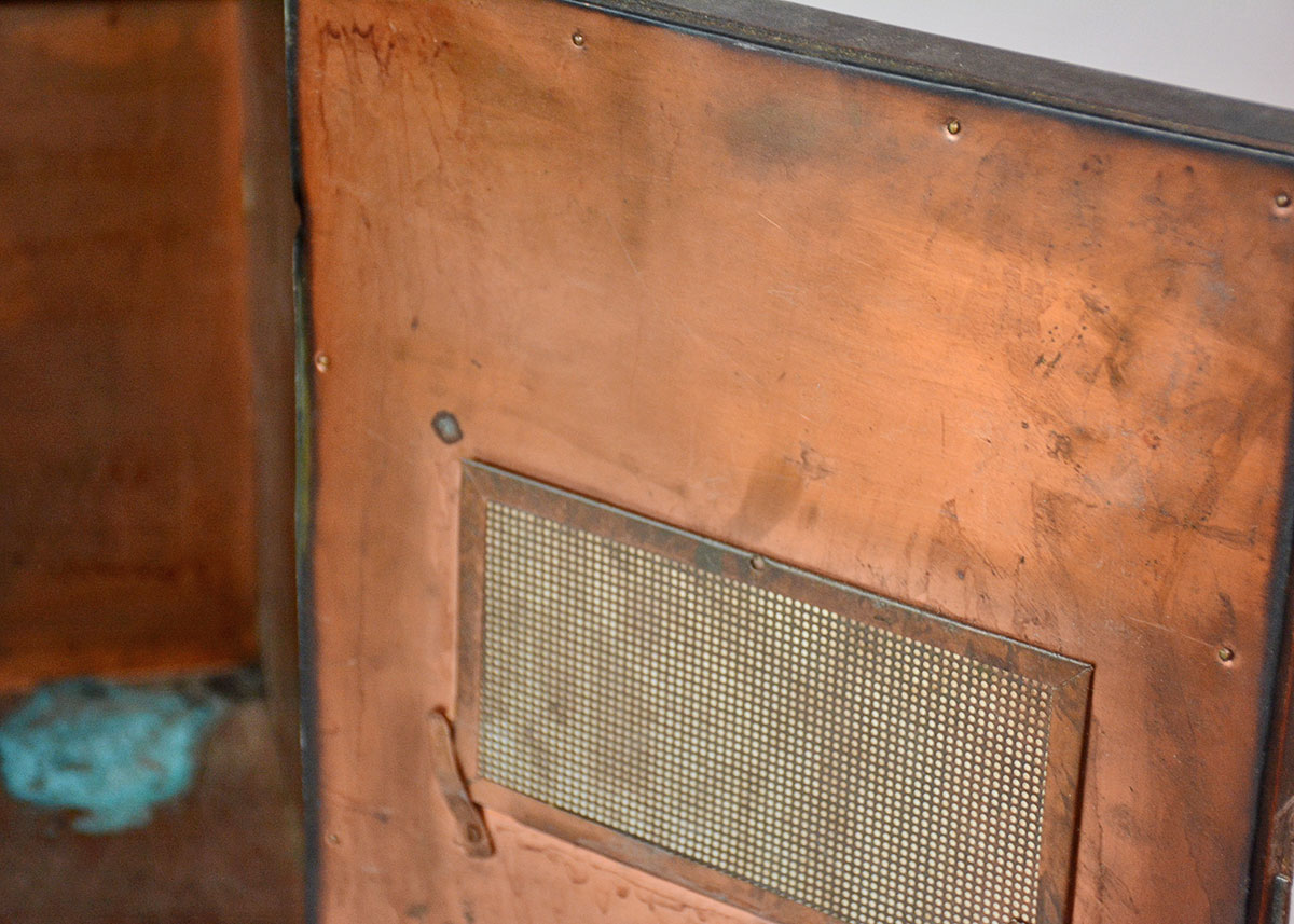 Vintage Copper Lined Walnut Humidor