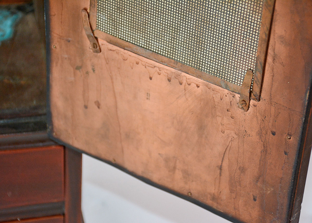 Vintage Copper Lined Walnut Humidor