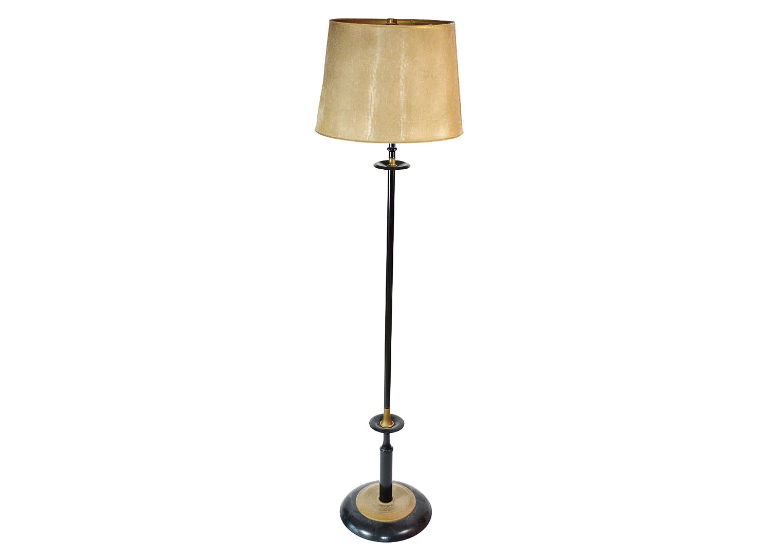 Vintage Gold and Black Floor Lamp