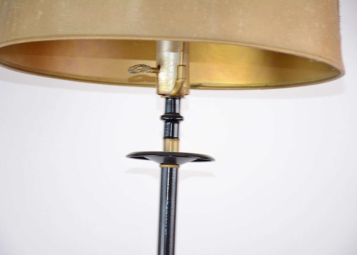 Vintage Gold and Black Floor Lamp
