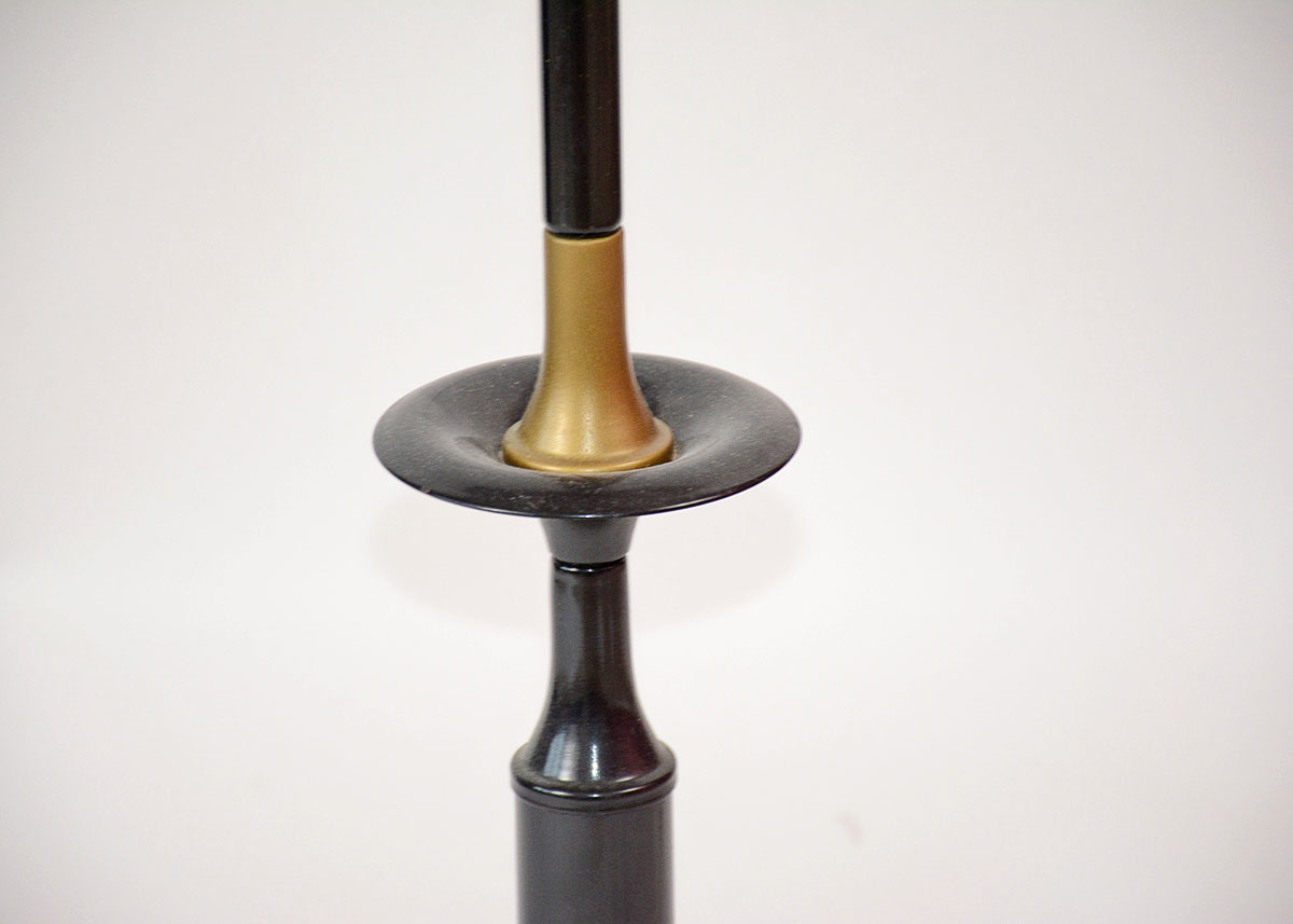 Vintage Gold and Black Floor Lamp