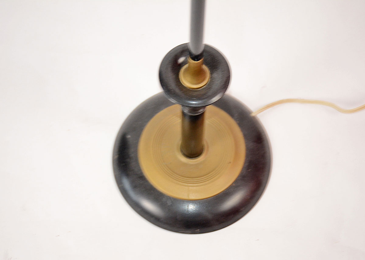 Vintage Gold and Black Floor Lamp