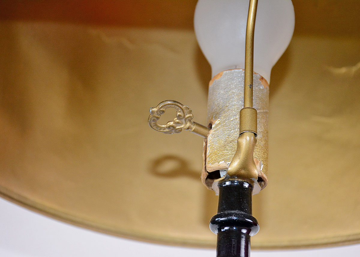 Vintage Gold and Black Floor Lamp