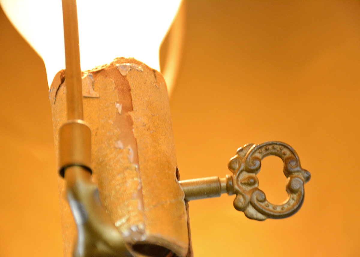 Vintage Gold and Black Floor Lamp