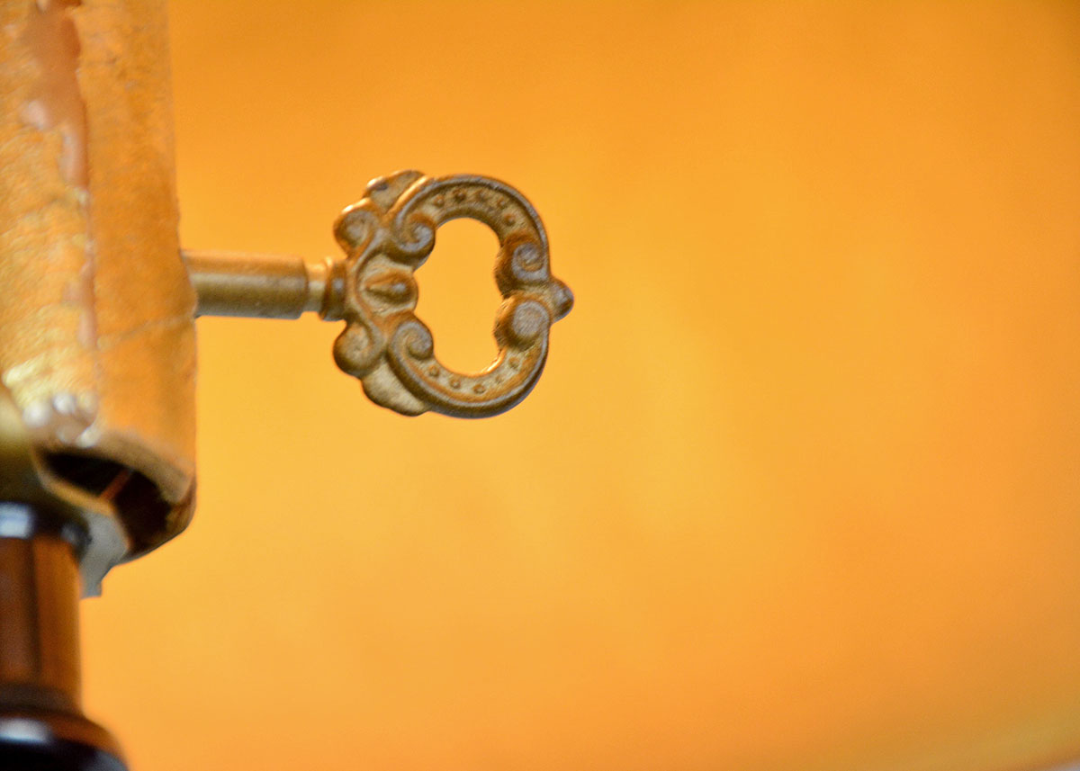 Vintage Gold and Black Floor Lamp