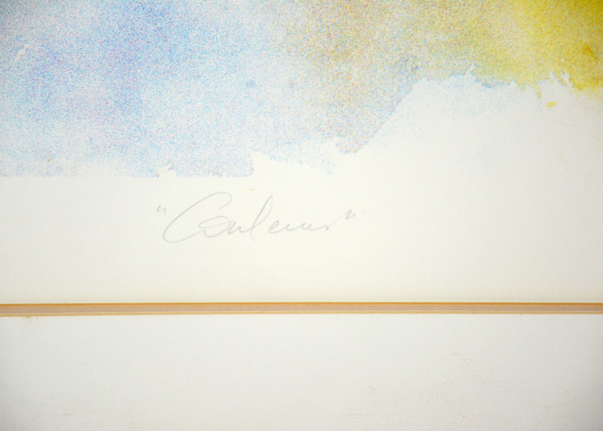 Framed and Signed Equestrian Serigraph of "Couleurs"