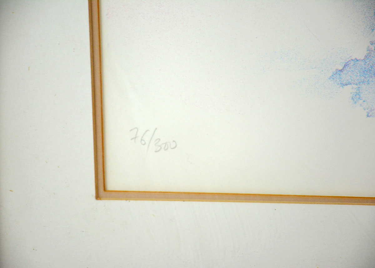 Framed and Signed Equestrian Serigraph of "Couleurs"