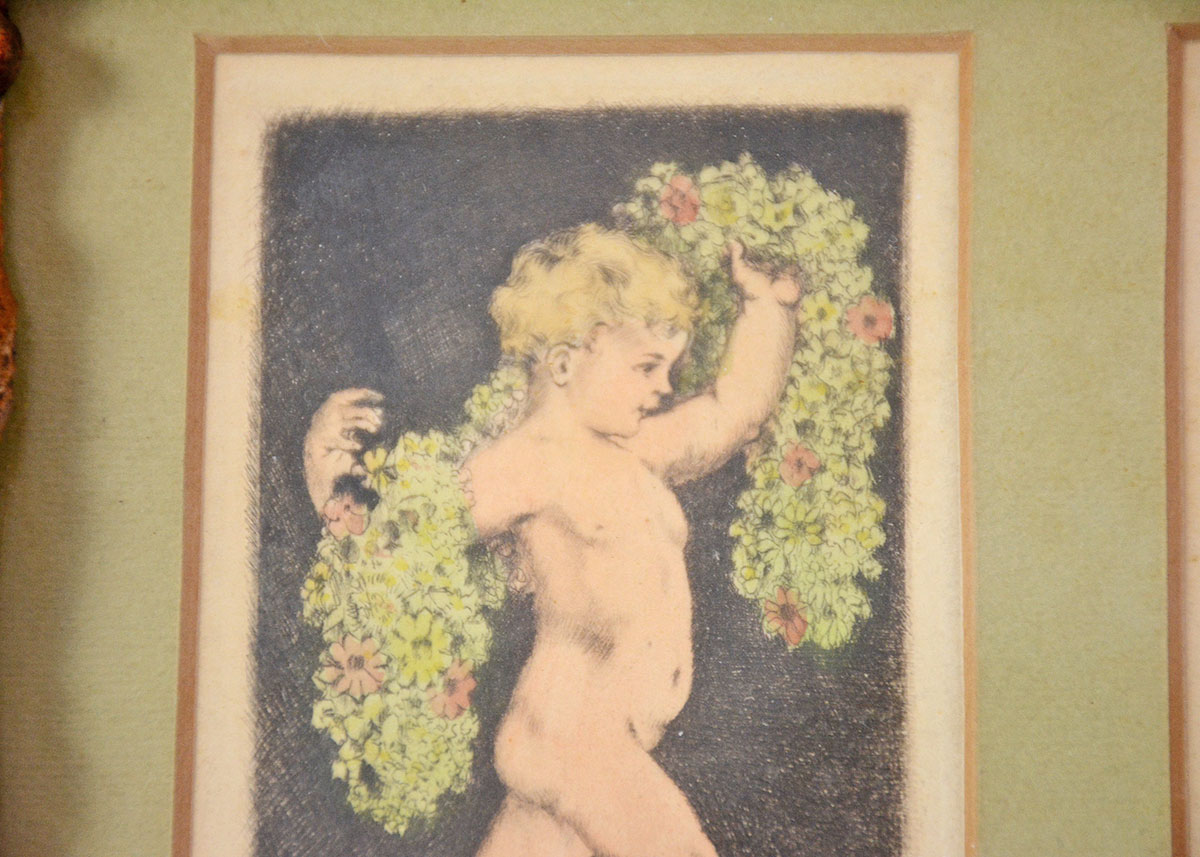 Framed Signed Etching Duo