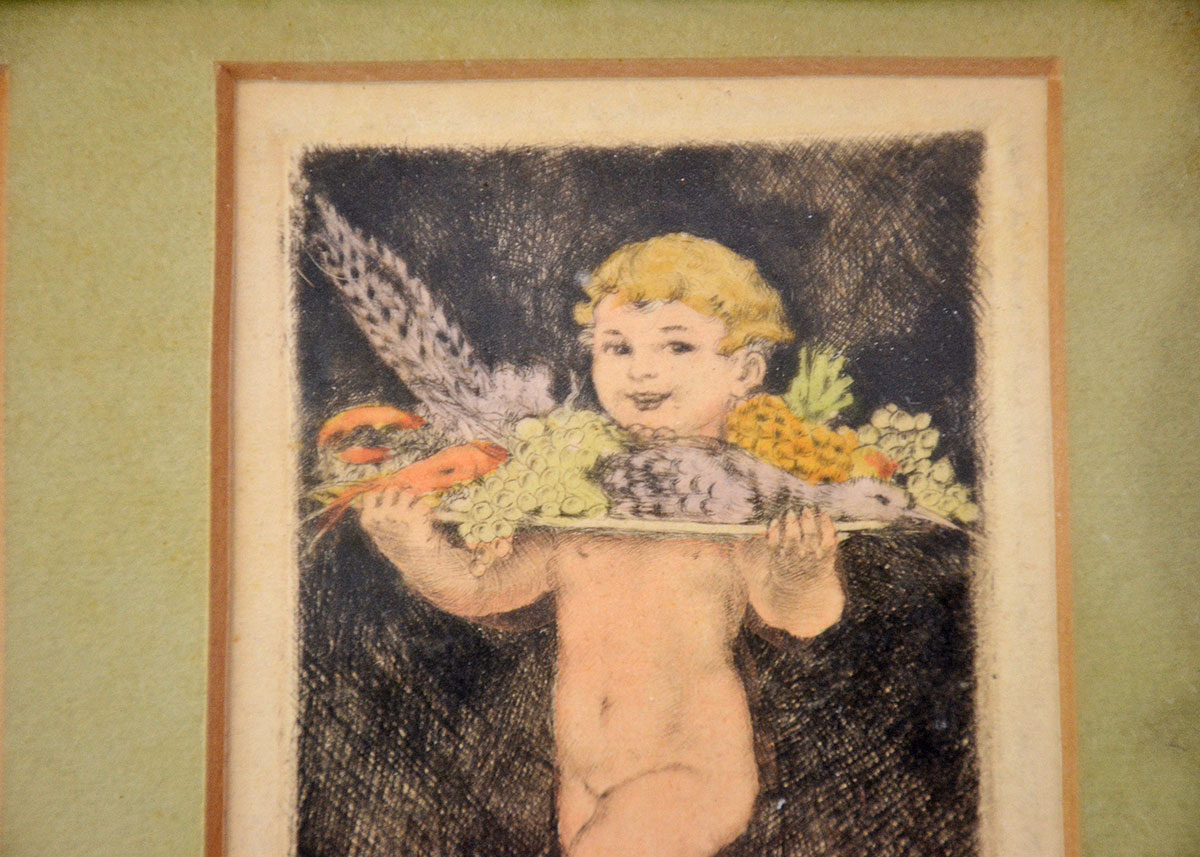 Framed Signed Etching Duo