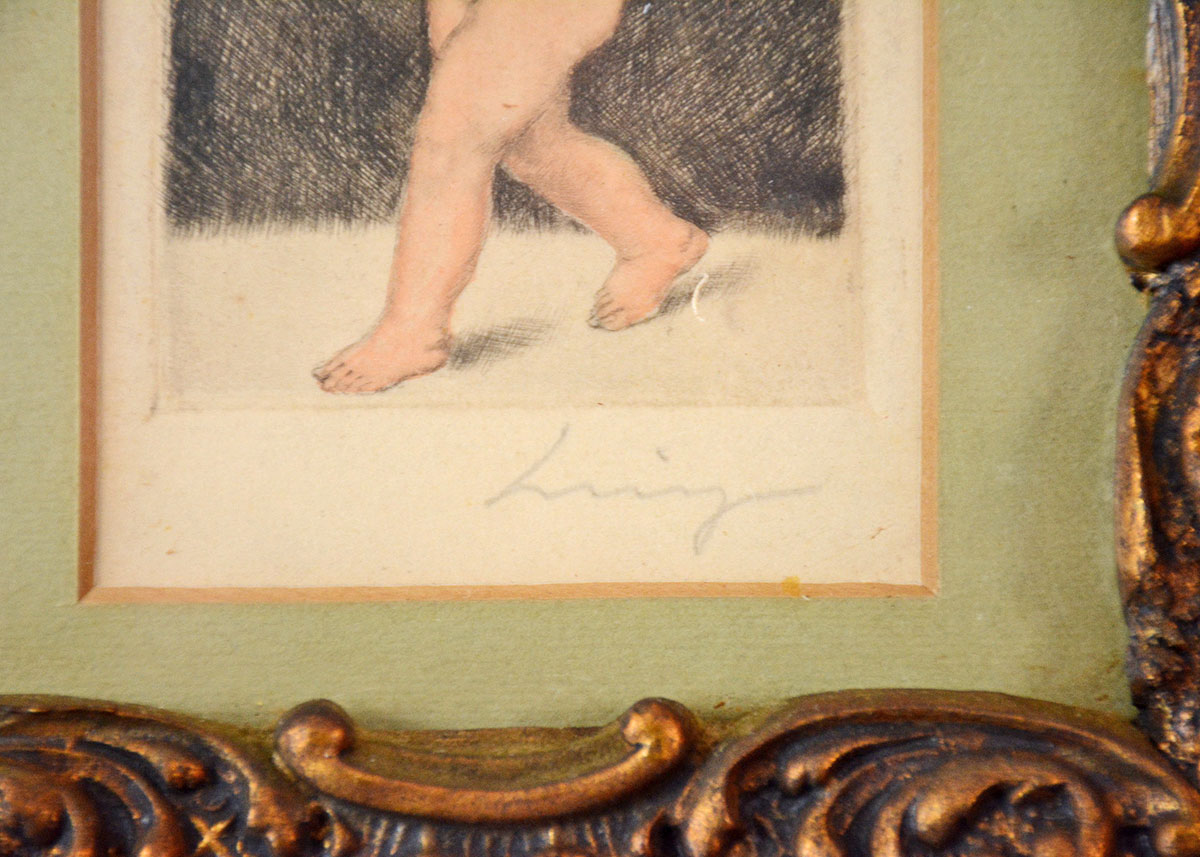 Framed Signed Etching Duo