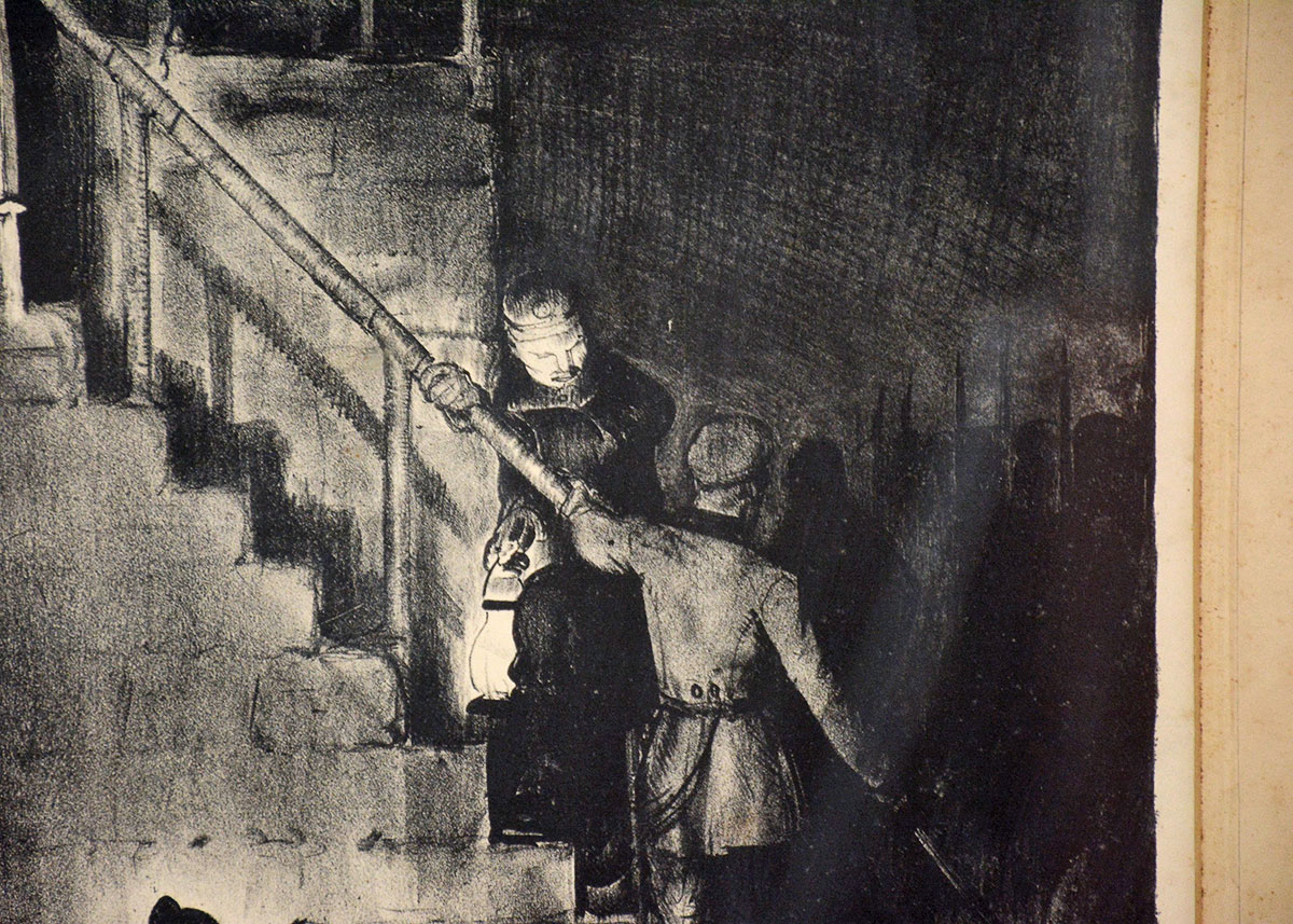 Framed and Signed Lithograph of "Murder of Edith Cavell"