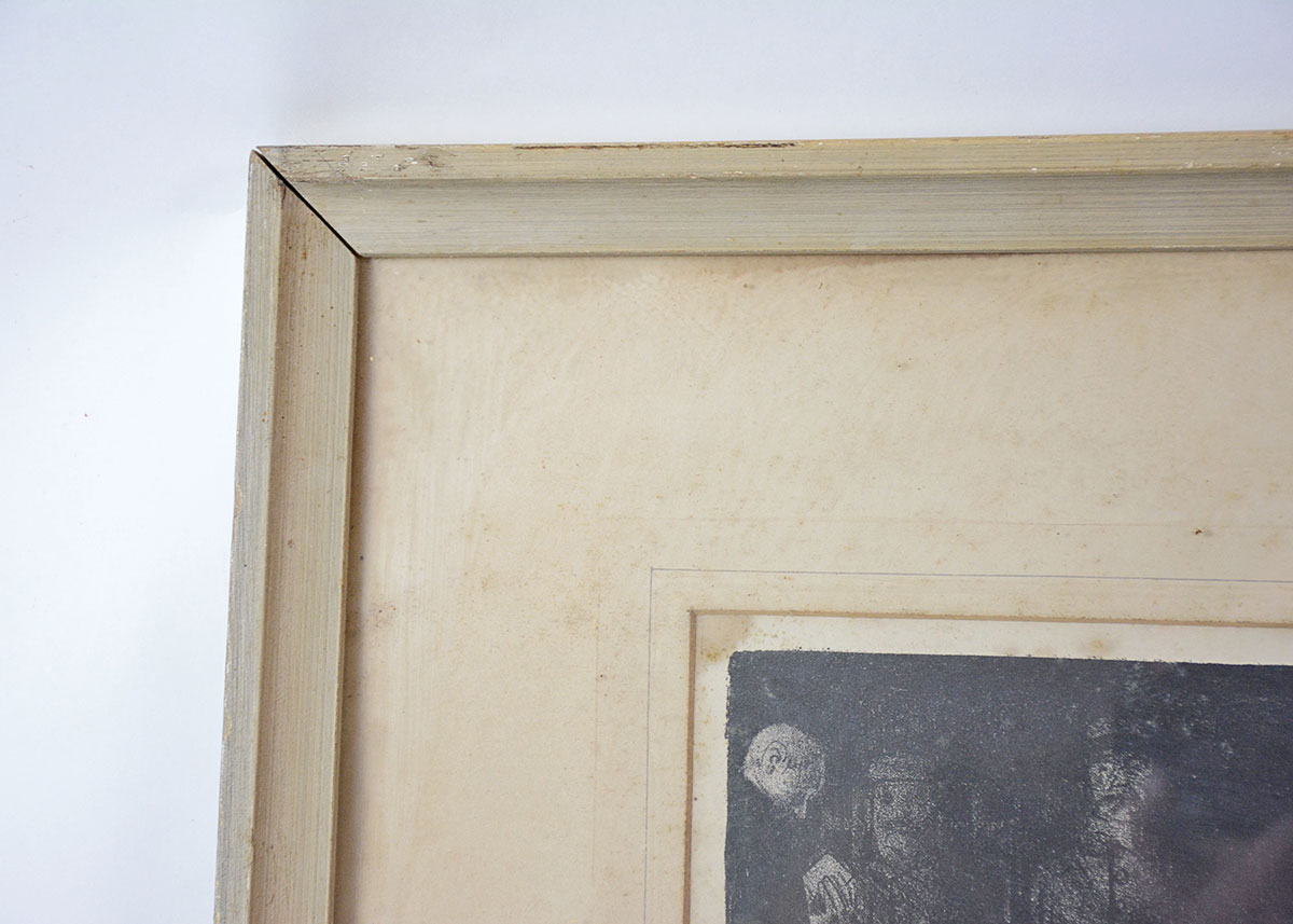 Framed and Signed Lithograph of "Murder of Edith Cavell"