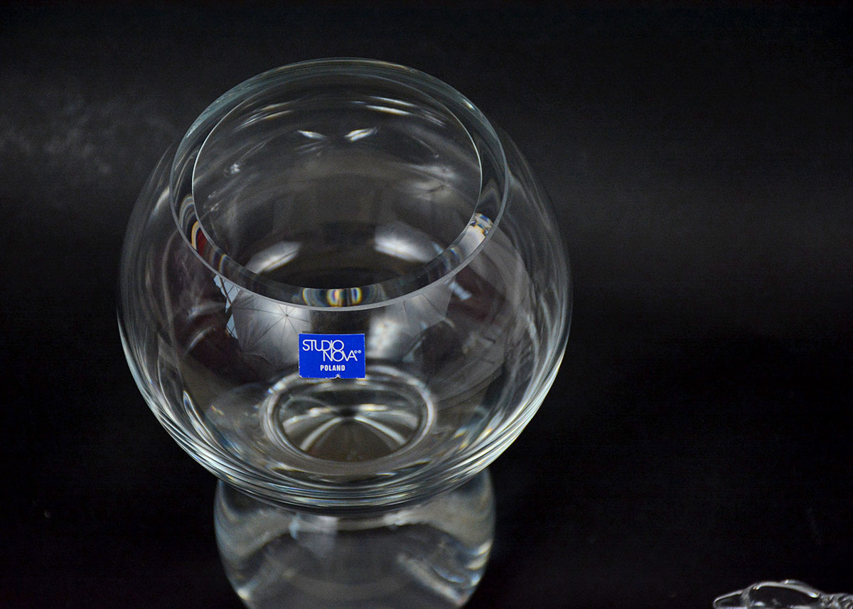 Crystal Lenox Bowl, Dolphin with Studio Nova Vase